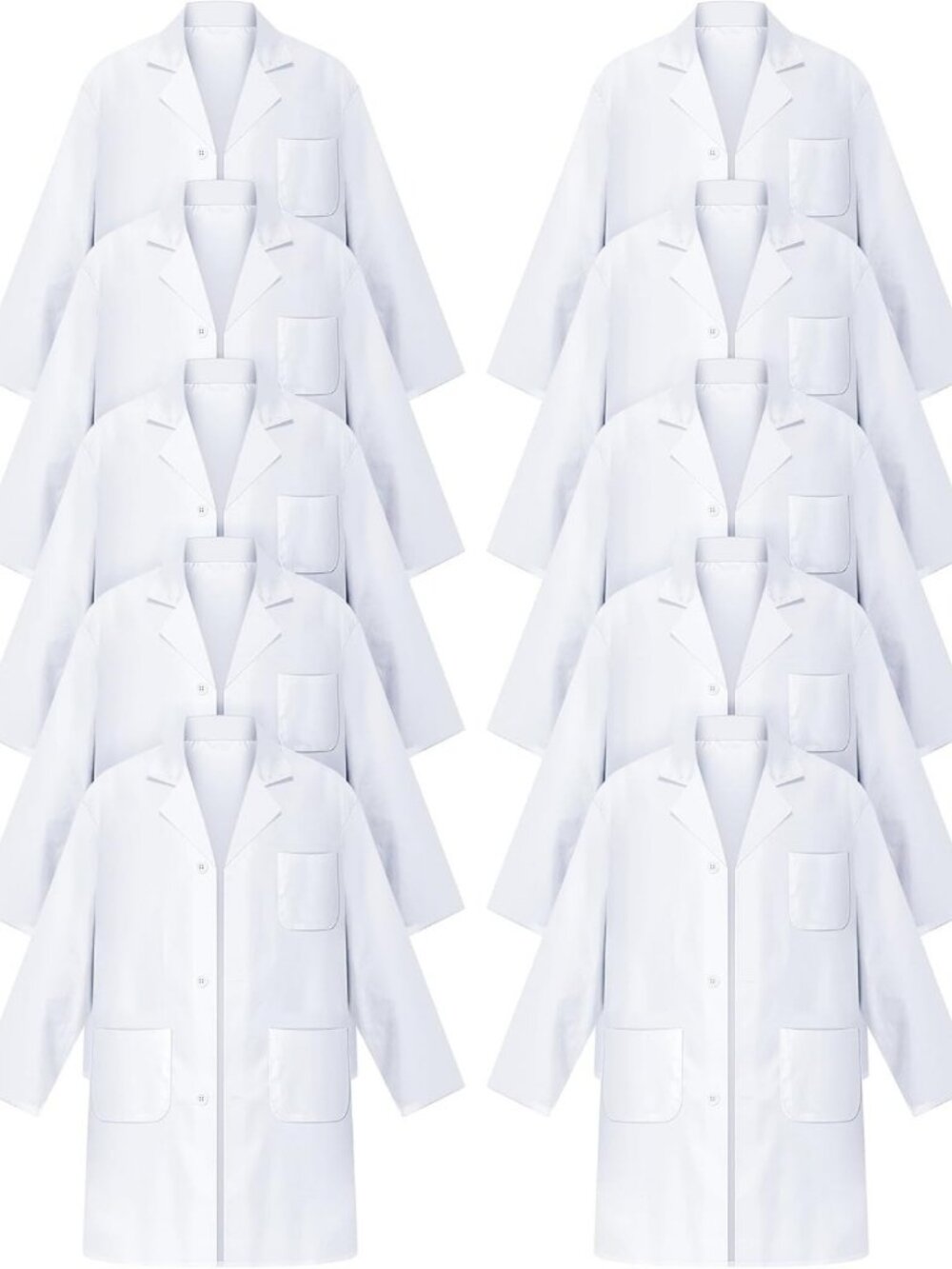 Unisex Long Sleeve Lab Coat - Professional Medical Workwear, Bulk Purchase